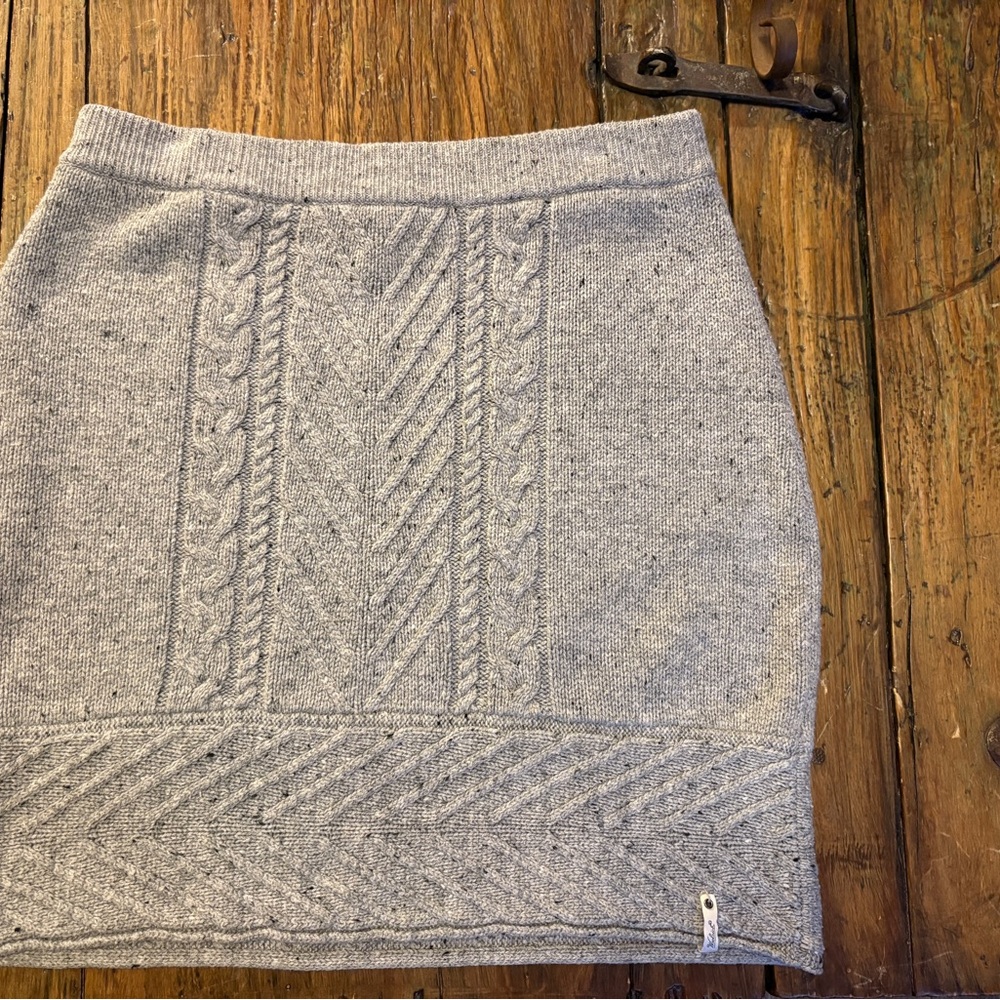 Woolrich Gray Cable Knit Skirt